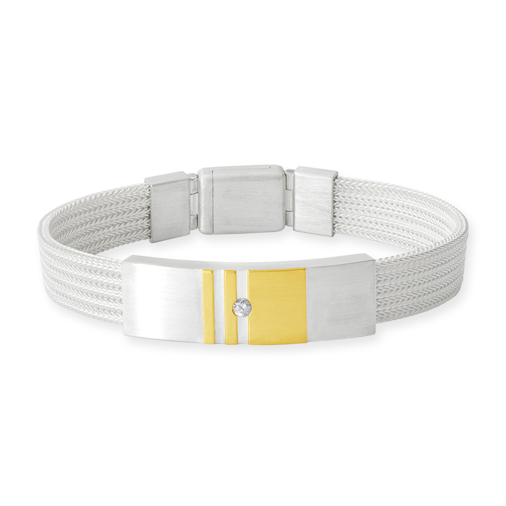 Goldschmiede LESER - Silber Armband mit Diamant