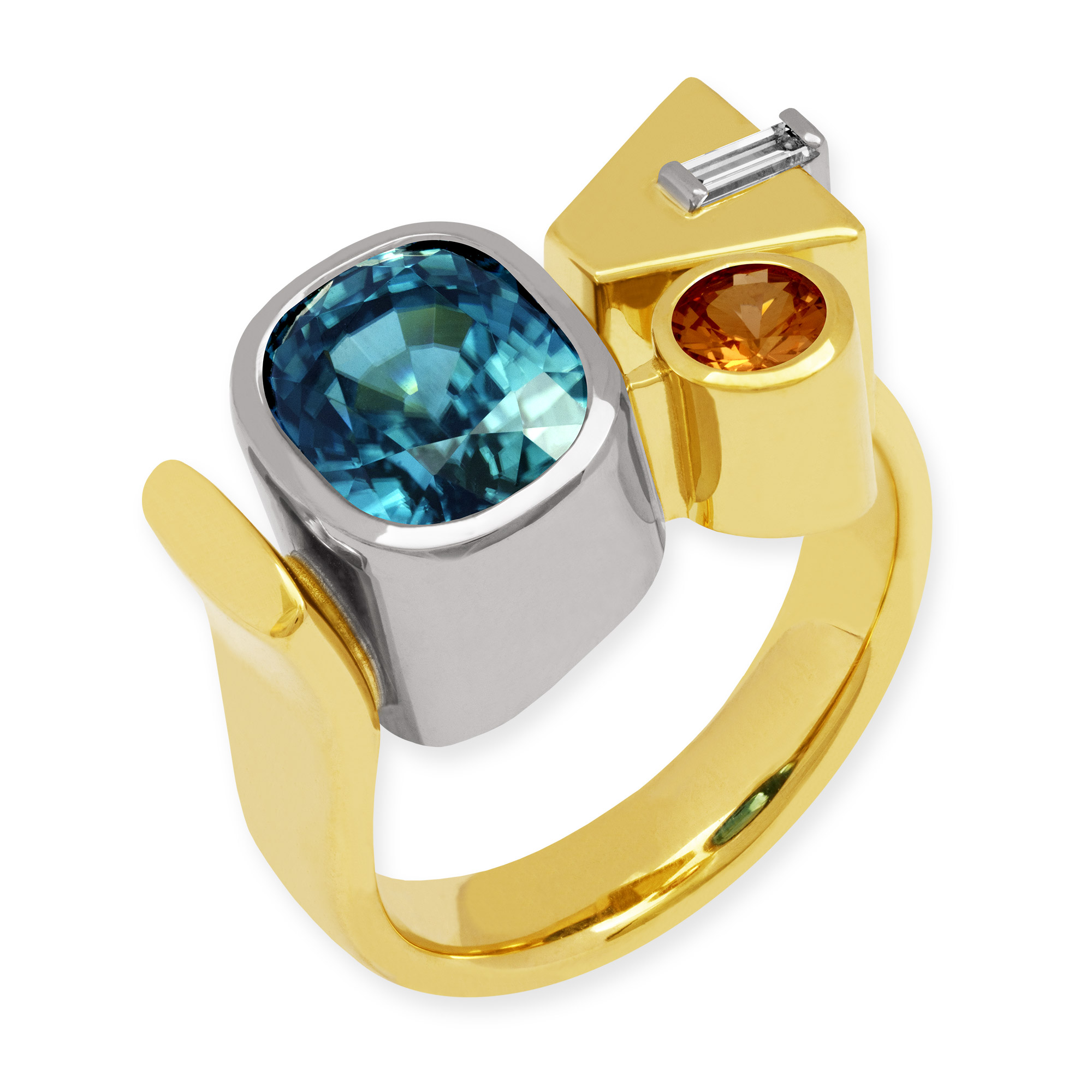 Ring mit Zirkon - UNIKAT