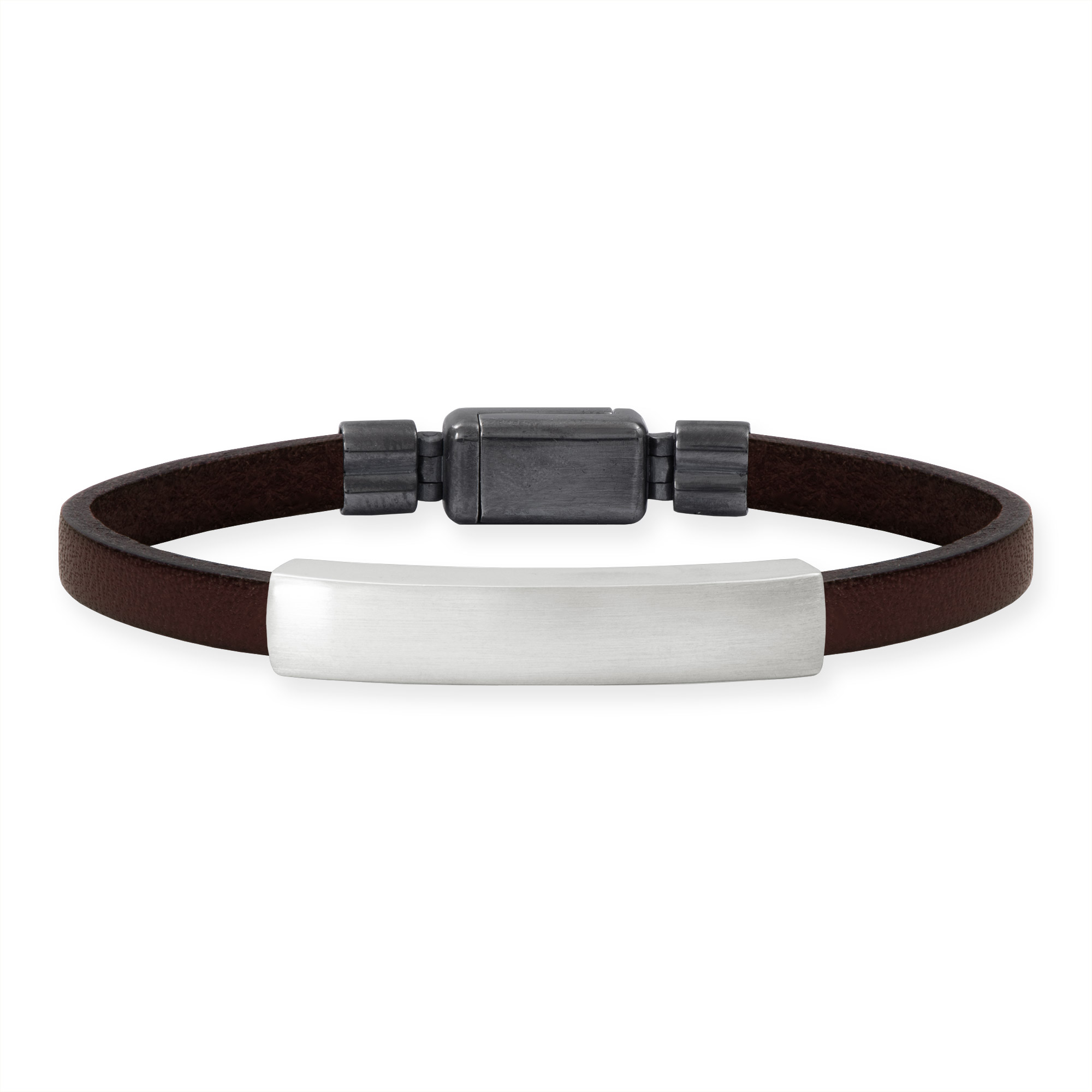 LESER Armband- Lederband 925 Silber