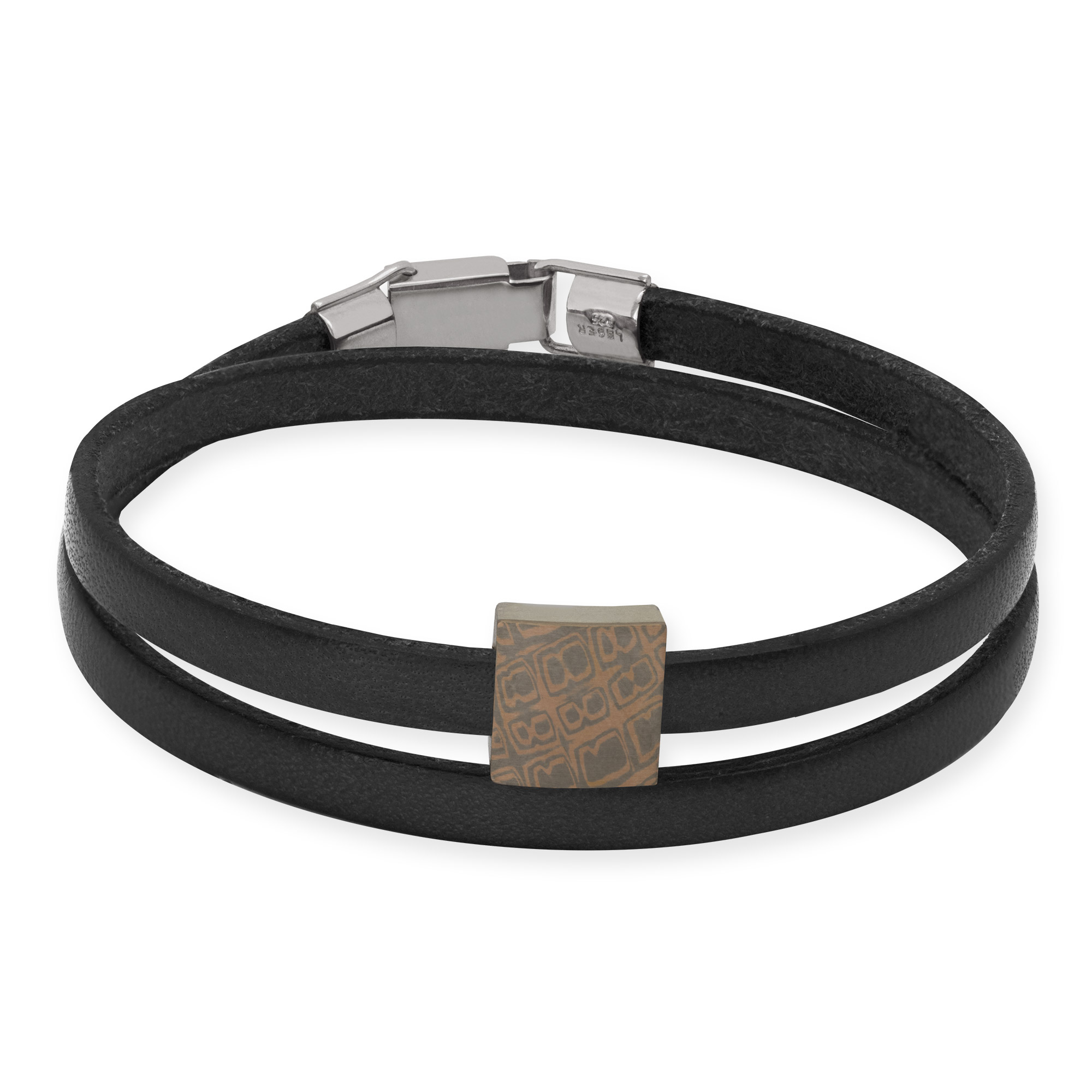 LESER -Mokumegane-Armband-Leder