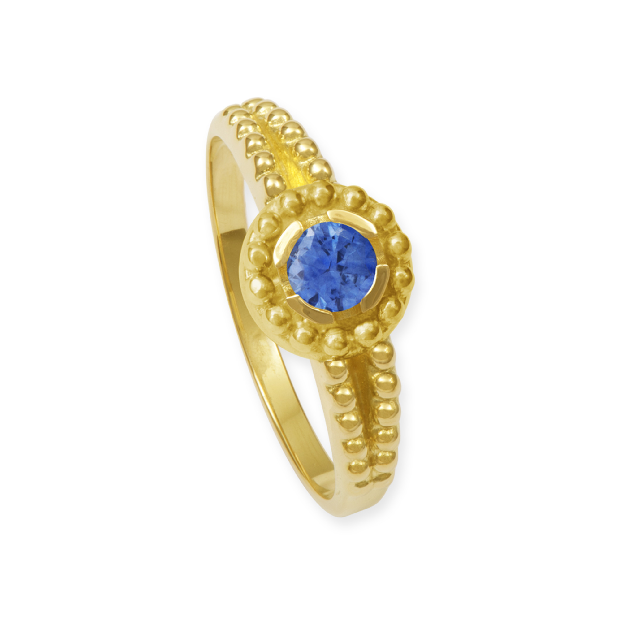 LESER Dirndlschmuck-Ring-750GG-Saphir